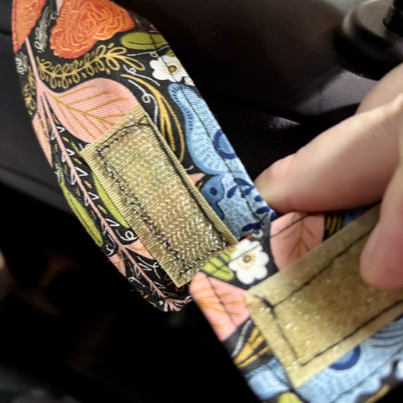 Handmade Car Organizer Trash Bag Floral Butterfly Print 9" w x 4" d x‎ 12" long - Picture 3 of 6